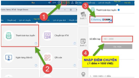 Nạp tiền Kubet bằng hình thức QR Code